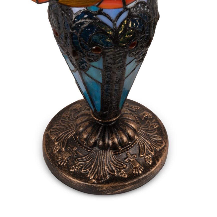 Brilagi - Lampă de masă Tiffany MIRABELLA, cu vitralii, 1xE27/60W/230V + 1xE14/40W