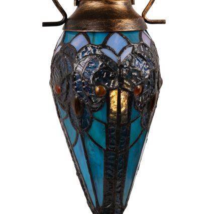 Brilagi - Lampă de masă Tiffany MIRABELLA, cu vitralii, 1xE27/60W/230V + 1xE14/40W
