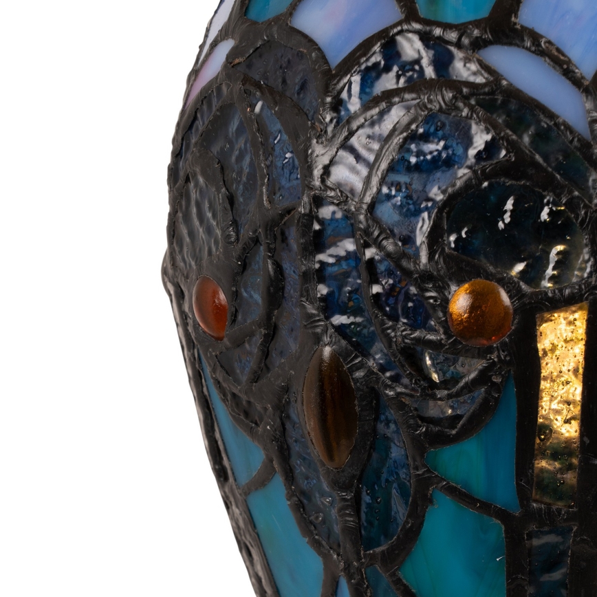 Brilagi - Lampă de masă Tiffany MIRABELLA, cu vitralii, 1xE27/60W/230V + 1xE14/40W