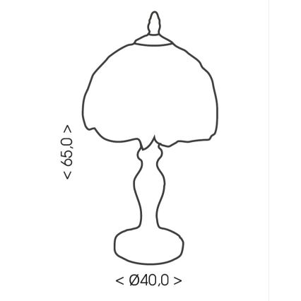 Brilagi - Lampă de masă Tiffany SIENNA cu vitralii 1xE27/60W/230V