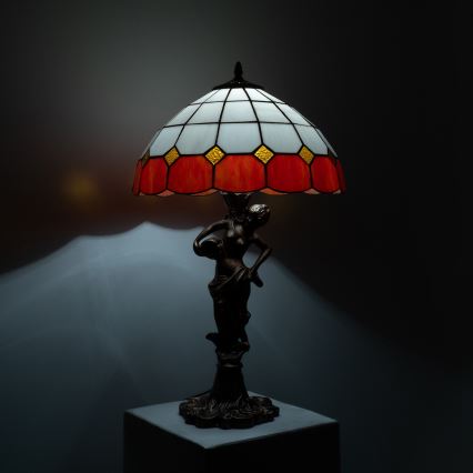 Brilagi - Lampă de masă Tiffany SIENNA cu vitralii 1xE27/60W/230V