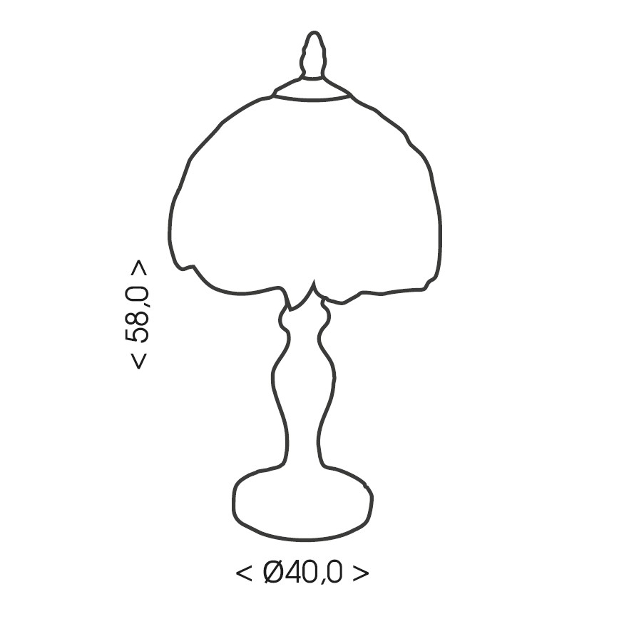 Brilagi - Lampă de masă Tiffany SIENNA cu vitralii 2xE27/60W/230V
