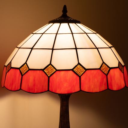 Brilagi - Lampă de masă Tiffany SIENNA cu vitralii 2xE27/60W/230V