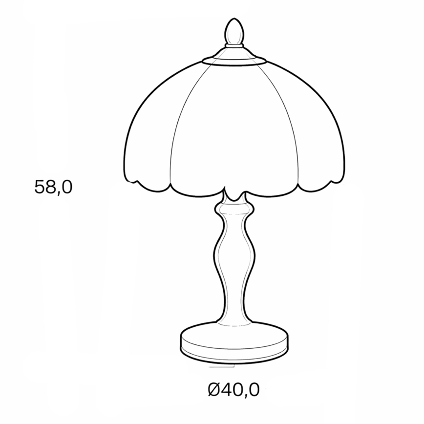 Brilagi - Lampă de masă Tiffany SIENNA cu vitralii 2xE27/60W/230V