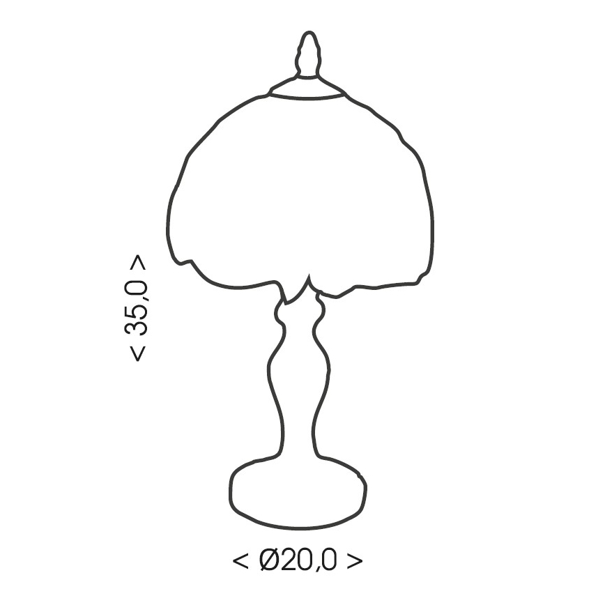 Brilagi - Lampă de masă Tiffany SIENNA din vitralii, 1xE27/60W/230V