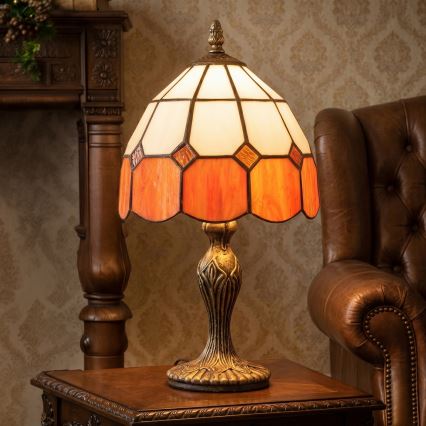Brilagi - Lampă de masă Tiffany SIENNA din vitralii, 1xE27/60W/230V