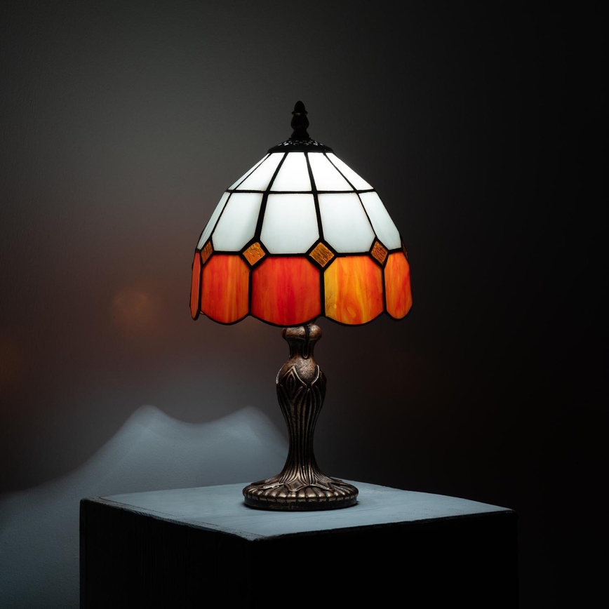 Brilagi - Lampă de masă Tiffany SIENNA din vitralii, 1xE27/60W/230V