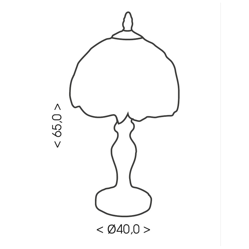 Brilagi - Lampă de masă Tiffany SUNFLOWER cu vitralii 1xE27/60W/230V
