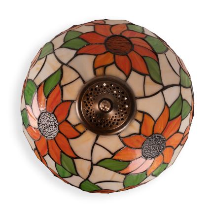 Brilagi - Lampă de masă Tiffany SUNFLOWER cu vitralii 1xE27/60W/230V