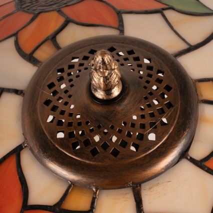Brilagi - Lampă de masă Tiffany SUNFLOWER cu vitralii 1xE27/60W/230V
