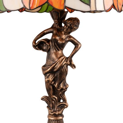 Brilagi - Lampă de masă Tiffany SUNFLOWER cu vitralii 1xE27/60W/230V
