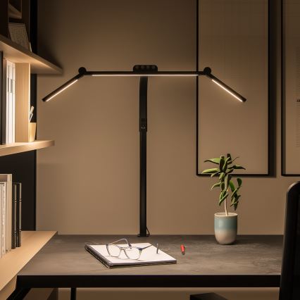 Brilagi - Lampă de birou LED cu reglare tactilă și clemă VARIO LED/24W/230V 3000-6500K CRI 92 neagră