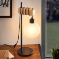 BRILAGI - Lampă de masă WOOD GLASS 1xE27/40W/230V maro/negru/alb