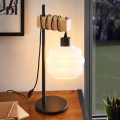 BRILAGI - Lampă de masă WOOD GLASS 1xE27/40W/230V maro/negru/alb