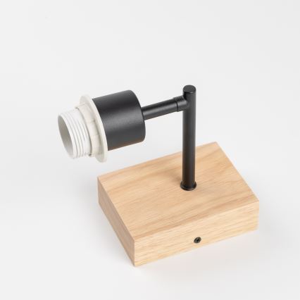 Brilagi - Lampă de perete pentru copii BOBO WOOD 1xE27/25W/230V stejar/negru/crem/iepurași