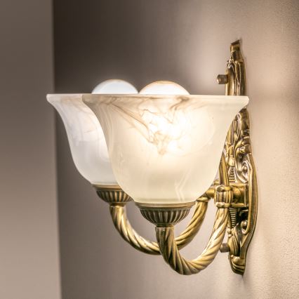BRILAGI - Lampă de perete CLASSIC 2xE14/10W/230V alamă