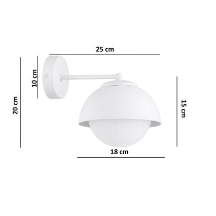 BRILAGI - Lampă de perete COSMO 1xE27/60W/230V albă/aurie