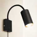Brilagi - Lampă de perete flexibilă cu întrerupător SELE 1xGU10/30W/230V negru/auriu