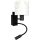 Brilagi - Lampă de perete flexibilă LED pentru copii BOBO 1xE27/25W/230V + LED/3W negru/alb/iepurași