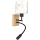 Brilagi - Lampă de perete flexibilă LED pentru copii BOBO WOOD 1xE27/25W/230V + LED/3W stejar/negru/alb/iepurași
