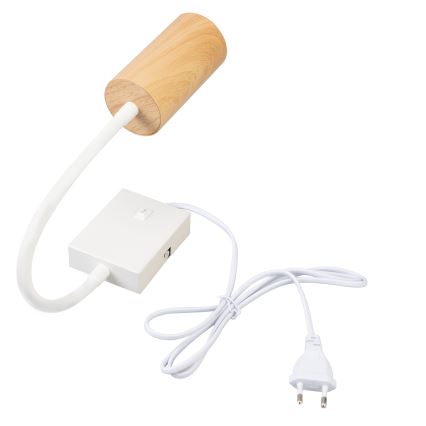 Brilagi - Lampă de perete flexibilă cu întrerupător SELE 1xGU10/30W/230V alb/decor stejar