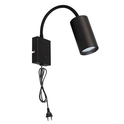 Brilagi - Lampă de perete flexibilă cu întrerupător SELE 1xGU10/30W/230V neagră