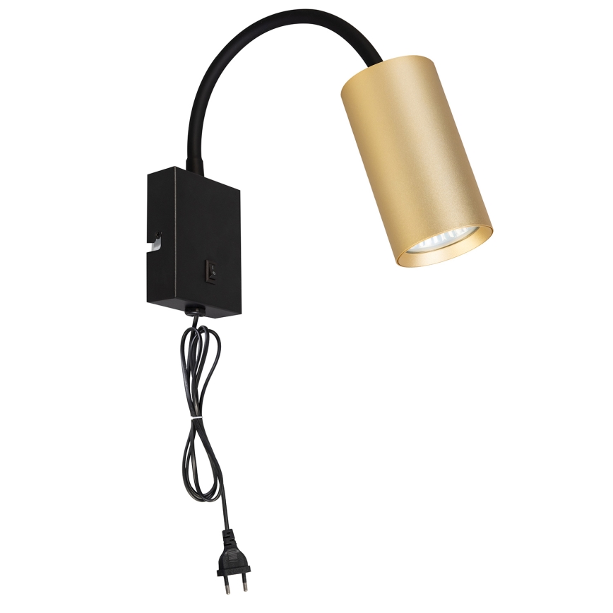 BRILAGI - Lampă de perete flexibilă cu întrerupător SELE 1xGU10/30W/230V neagră/aurie