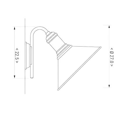 BRILAGI - Lampă de perete FORGE 1xE27/60W/230V neagră