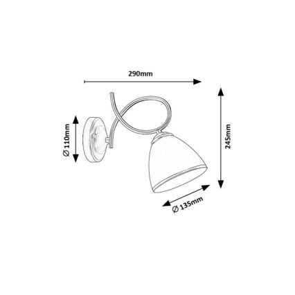 Brilagi - Lampă de perete FRED 1xE27/60W/230V auriu