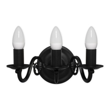 Brilagi - Lampă de perete IMPERO 3xE14/60W/230V neagră