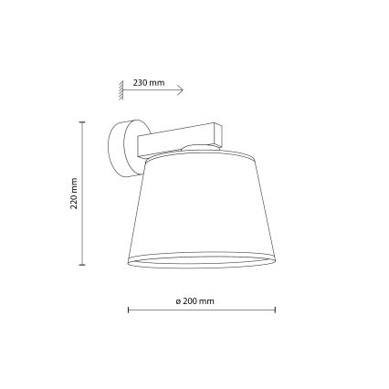Brilagi - Lampă de perete LATTE, 1xE27/15W/230V, pin/alb