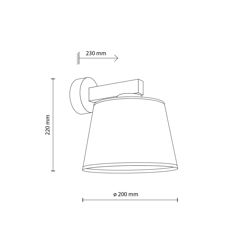 Brilagi - Lampă de perete LATTE, 1xE27/15W/230V, pin/alb