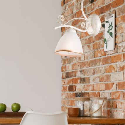 Brilagi - Lampă de perete LED ANTICO 1xE27/60W/230V 3000K alb patinat