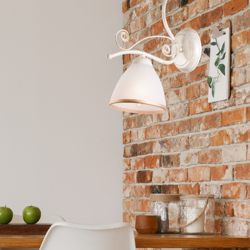 Brilagi - Lampă de perete LED ANTICO 1xE27/60W/230V 3000K alb patinat
