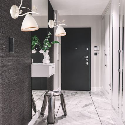 Brilagi - Lampă de perete LED ANTICO 1xE27/60W/230V 3000K alb patinat