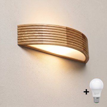 Brilagi - Lampă de perete LED CARVALHO MODERN 1xE27/60W/230V stejar
