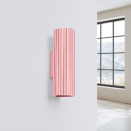 Brilagi - Lampă de perete LED CRESTO 2xGU10/10W/230V 20 cm roz