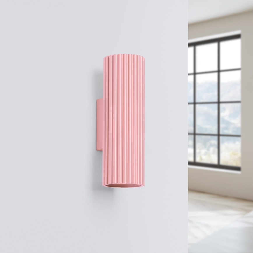 Brilagi - Lampă de perete LED CRESTO 2xGU10/10W/230V 20 cm roz