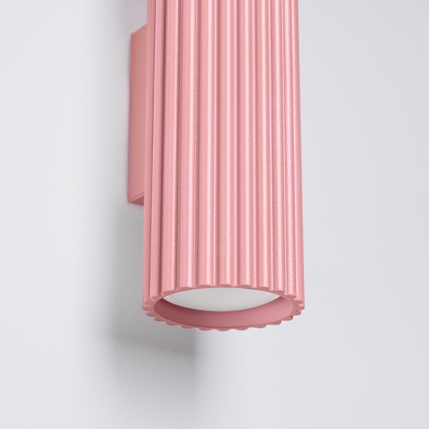 Brilagi - Lampă de perete LED CRESTO 2xGU10/10W/230V 20 cm roz