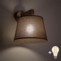 BRILAGI - Lampă de perete LED LATTE SABIA 1xE27/15W/230V pin/maro