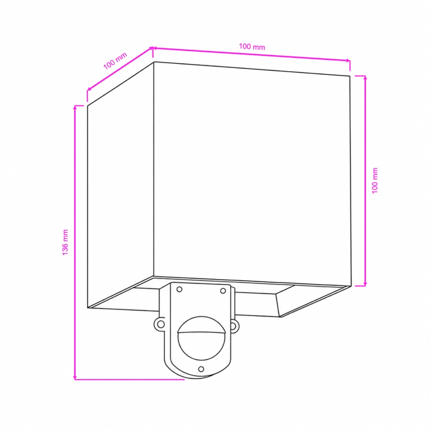 BRILAGI - Lampă de perete LED pentru exterior cu senzor CUBE LED/6W/230V neagră IP65