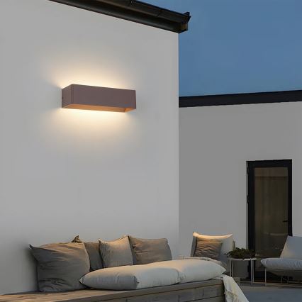 Brilagi - Lampă de perete LED pentru exterior DONNANI LED/12W/230V 30 cm maro IP44