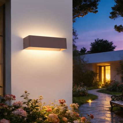 Brilagi - Lampă de perete LED pentru exterior DONNANI LED/12W/230V 30 cm maro IP44