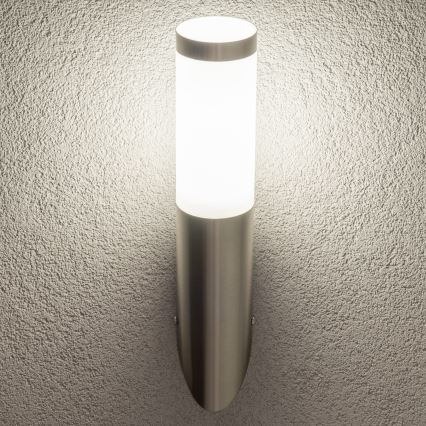 BRILAGI - Lampă LED de perete pentru exterior ELIA 1xE27/7W/230V 4000K IP44 crom mat