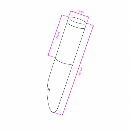 BRILAGI - Lampă LED de perete pentru exterior ELIA 1xE27/7W/230V 4000K IP44 crom mat
