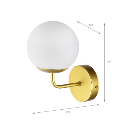 Brilagi - Lampă de perete MALIVA 1xE14/15W/230V aurie/albă