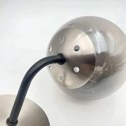 Brilagi - Lampă de perete MALIVA 1xE14/15W/230V crom mat/fumuriu