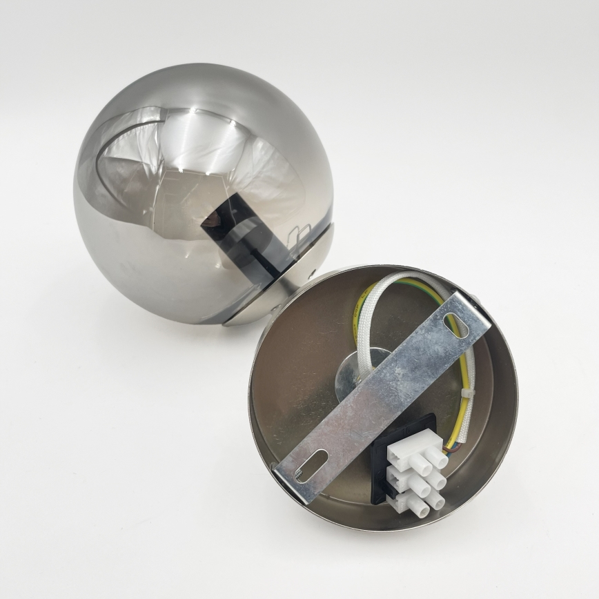 Brilagi - Lampă de perete MALIVA 1xE14/15W/230V crom mat/fumuriu