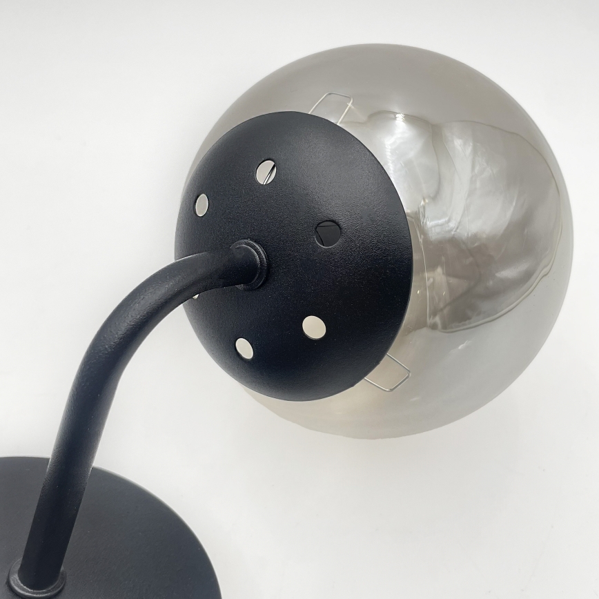 Brilagi - Lampă de perete MALIVA 1xE14/15W/230V negru/fumuriu