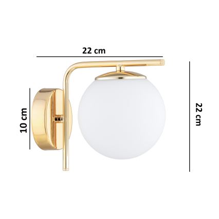 Brilagi - Lampă de perete MILO 1xE27/60W/230V aurie